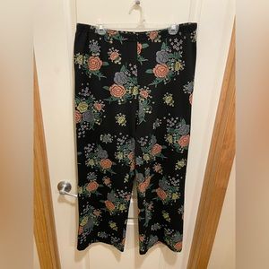 Attitudes by Renee floral and black dress pants